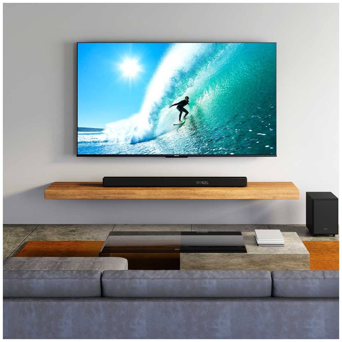 Hisense 5.1.2 Channel Dolby Atmos Soundbar With Wireless Subwoofer And Rear Speakers AX5120G - SuperSaverAU - view 6