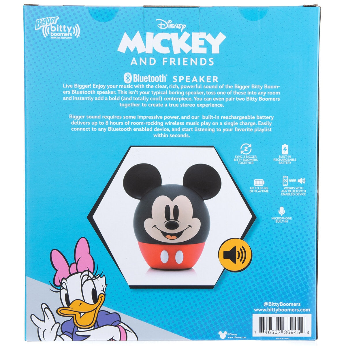 Bigger Bitty Boomers 8 Inch Bluetooth Speaker Disney Mickey - SuperSaverAU - view 5