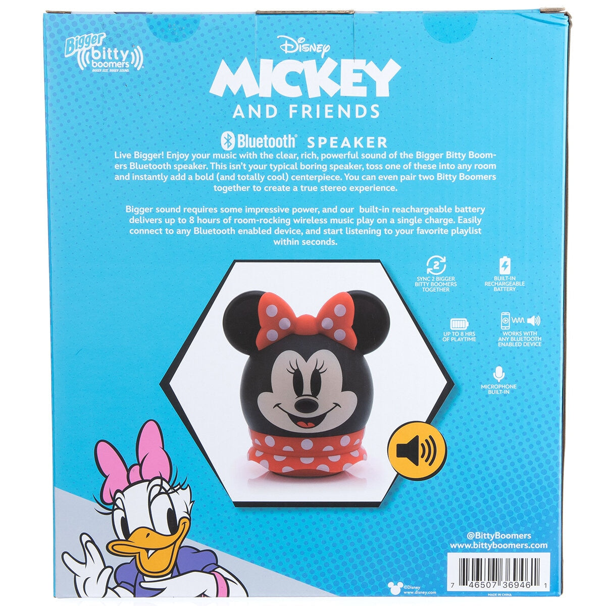 Bigger Bitty Boomers 8 Inch Bluetooth Speaker Disney Minnie - SuperSaverAU - view 5