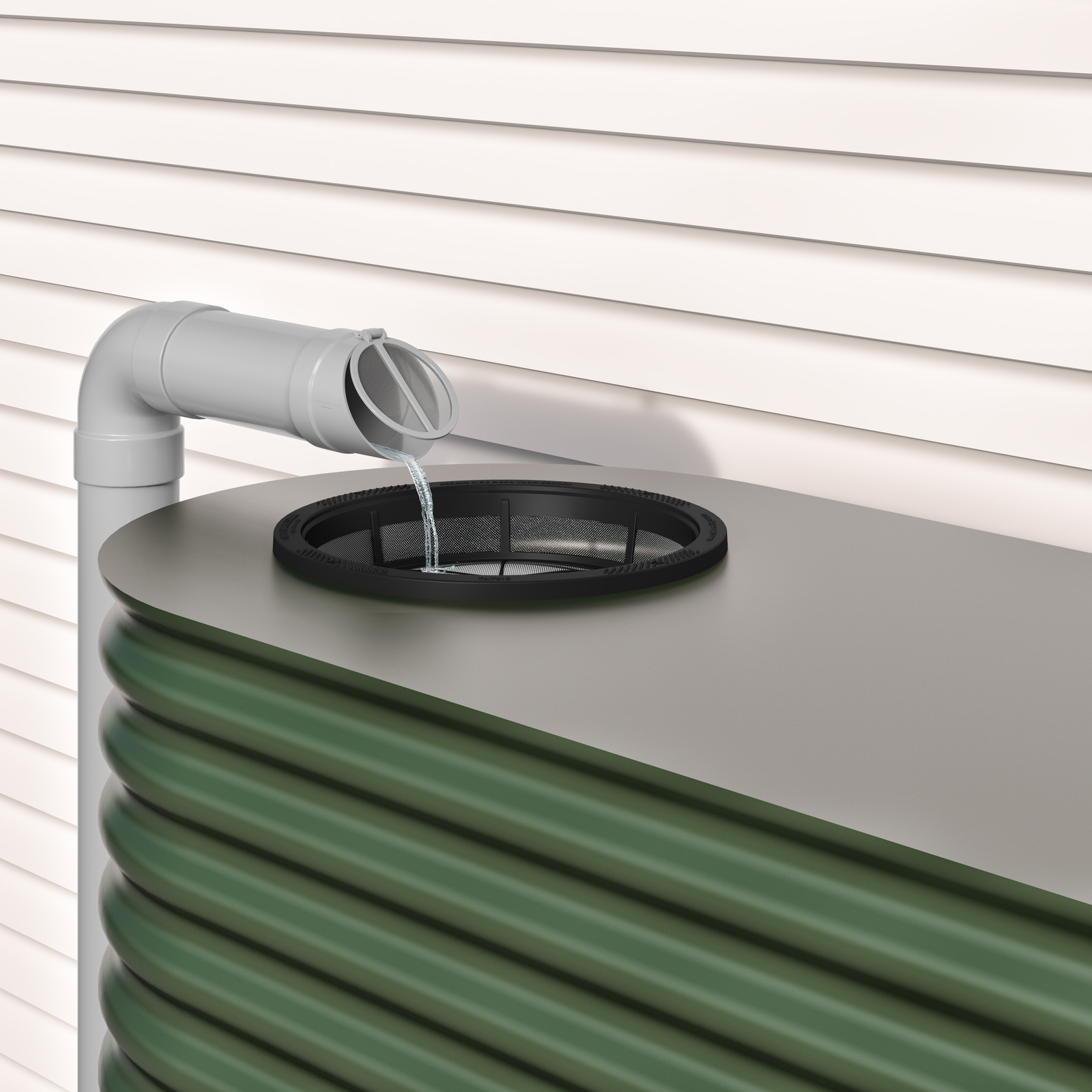 Rain Harvesting 90mm Female Vented Screen Flap Valve - UPVC & Stainless Steel