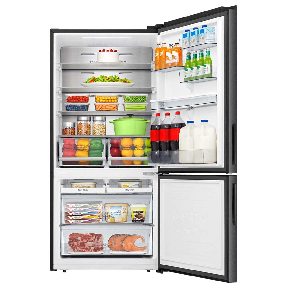Hisense 500L PureFlat Bottom Mount Refrigerator Dark Steel HRBM500TBW - SuperSaverAU - view 4