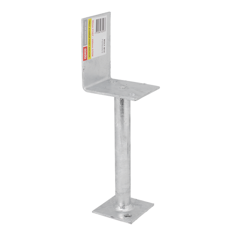 Pryda 200mm M10 Half Stirrup Galvanised Steel Bolt Down Post Anchor