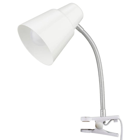 Verve Design White Brylee Clamp Lamp - Adjustable Gooseneck - 135mm x 340mm - SuperSaverAU - view 1