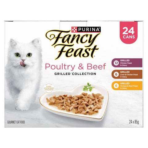Fancy Feast Grilled Poultry & Beef Collection Wet Cat Food 85g - 24 Pack