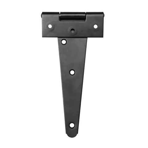 Pinnacle Hardware 200mm Black Scotch Tee Hinge, 2 Pack, Heavy Duty Steel for Sheds & Gates