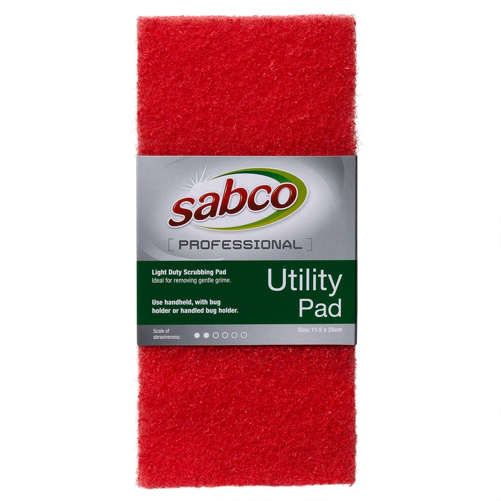 Sabco Professional 115 x 250mm Red Utility Pad Light Duty Odour Resistant