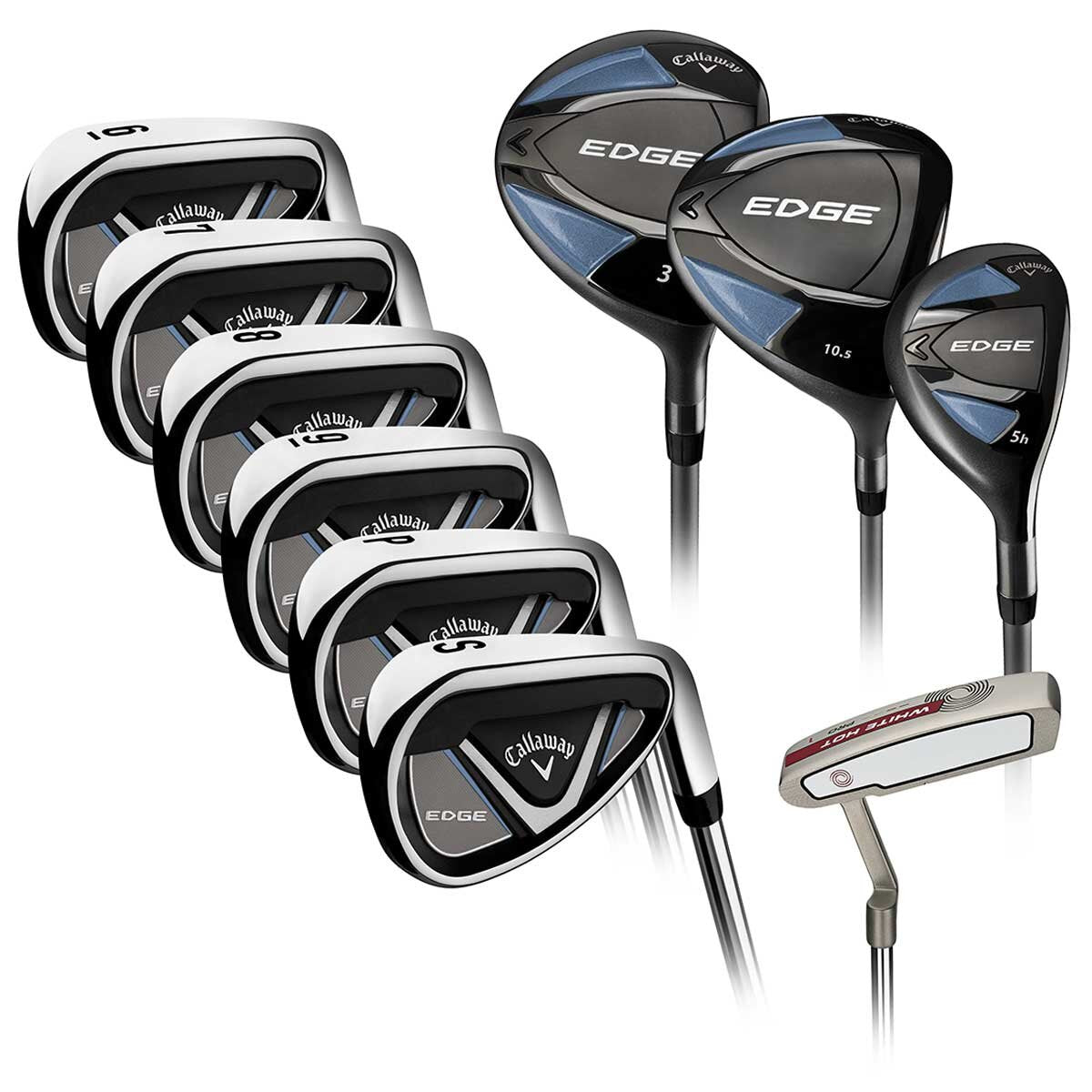 Callaway Edge Men's 10 Piece Left Handed Regular Flex Golf Club Set - SuperSaverAU - view 2