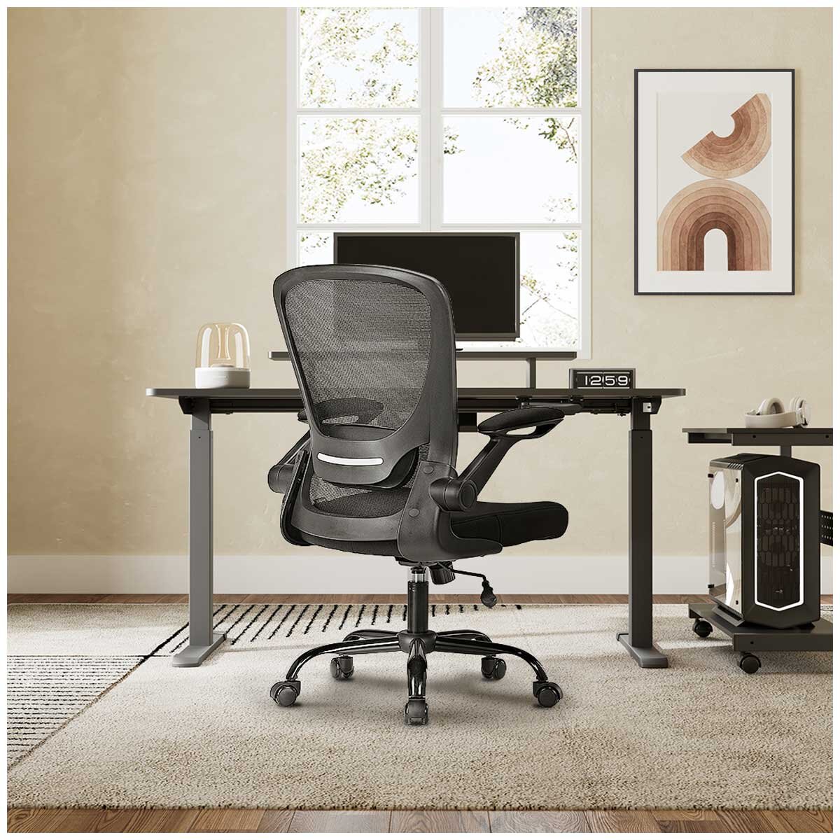 Eureka OC06 Onyx Ergonomic Task Chair Black - SuperSaverAU - view 4
