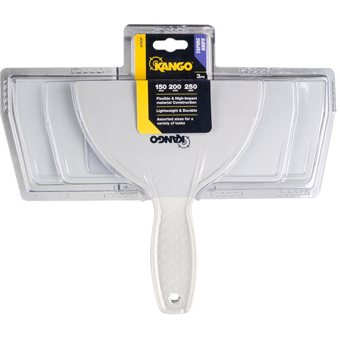 Kango 3 Piece 150mm 200mm 250mm Stainless Steel Taping Knife Set