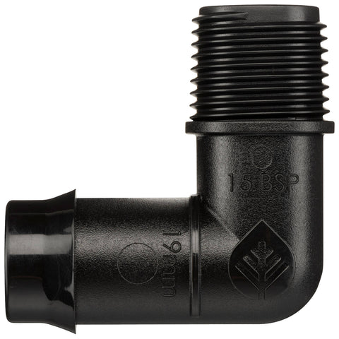 Pope 19 x 15mm Single BSP Male Barbed Threaded Elbow 1000kPa