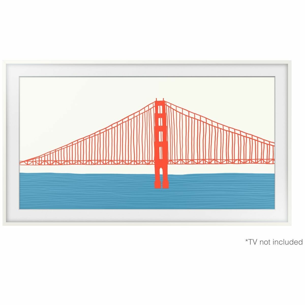 Samsung Modern Frame bezel for 50 inch The Frame TV - Magnetic snap-on, White - VG-SCFA50WTBRU