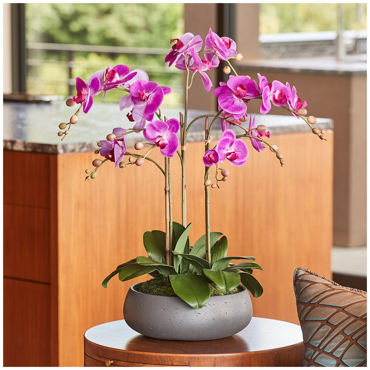 CG Hunter Faux Phalaenopsis Orchid Arrangement Pink 61cm - SuperSaverAU - view 5