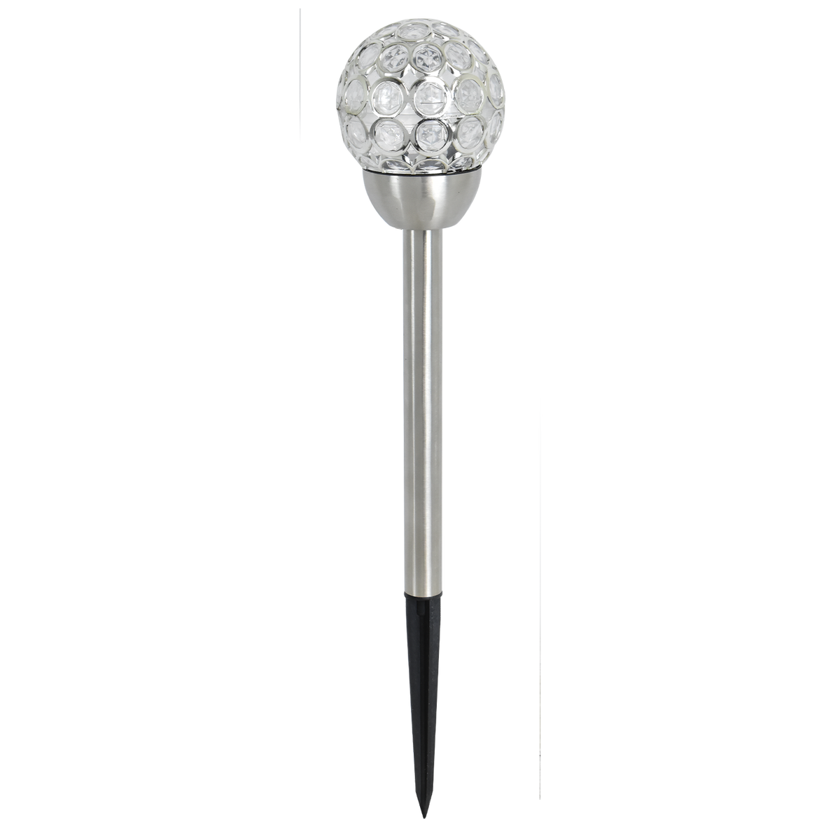 Click Crystal Solar LED Pathway Light - 80mm - Stainless Steel - Outdoor Use - SuperSaverAU - view 1