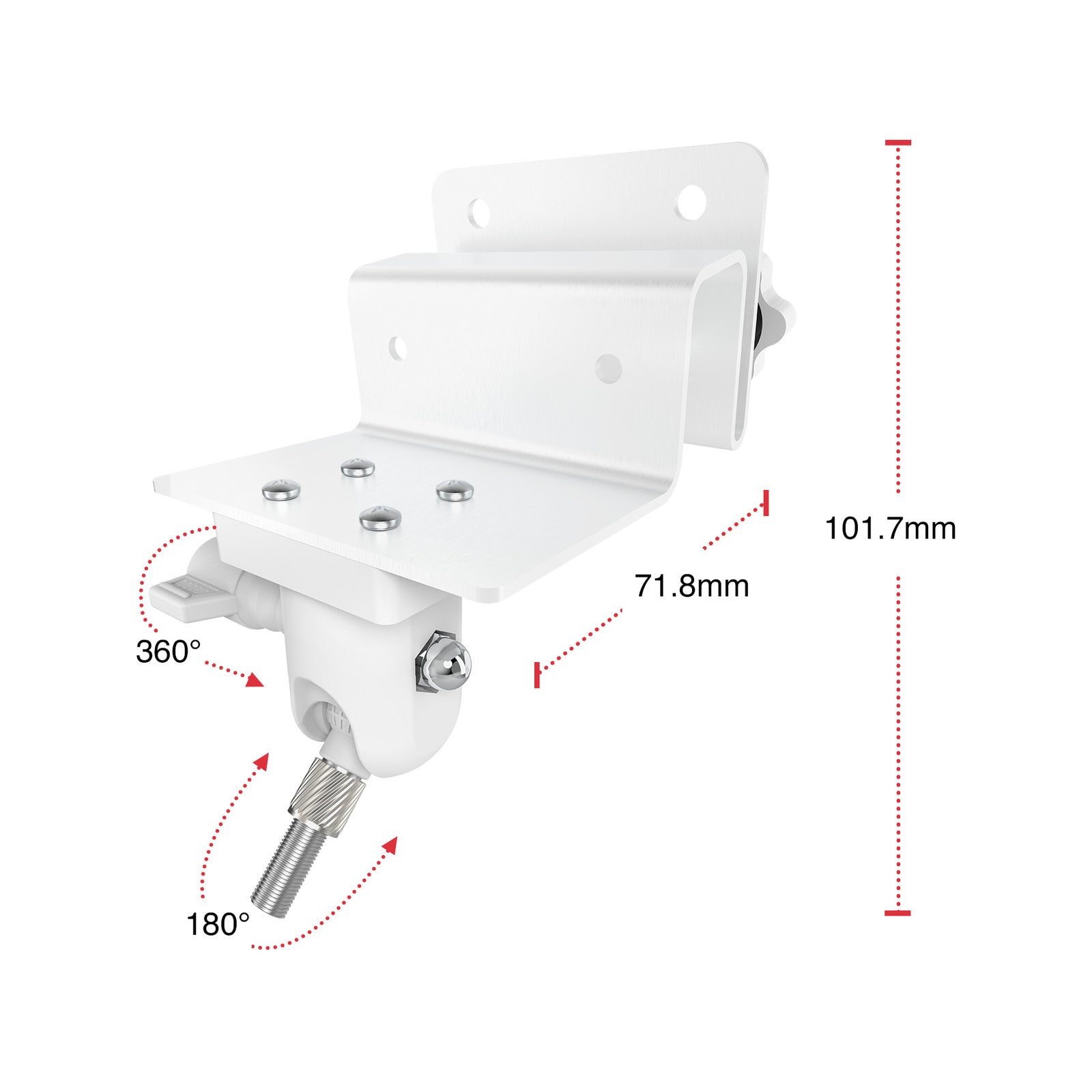 Orion White Security Camera Wall Mount Clamp Indoor Outdoor SCA01