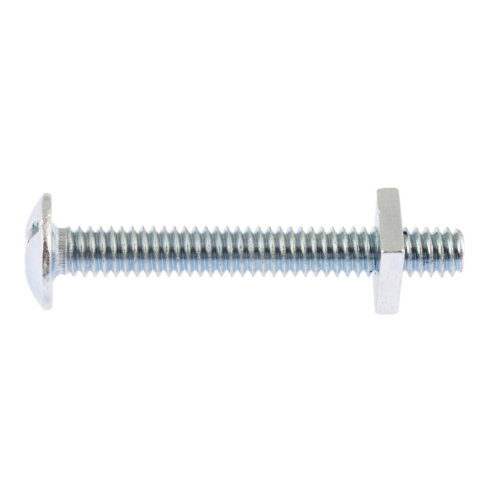 Zenith 1/4" x 50mm Zinc Plated Mushroom Head Bolt and Nut - 25 Pack