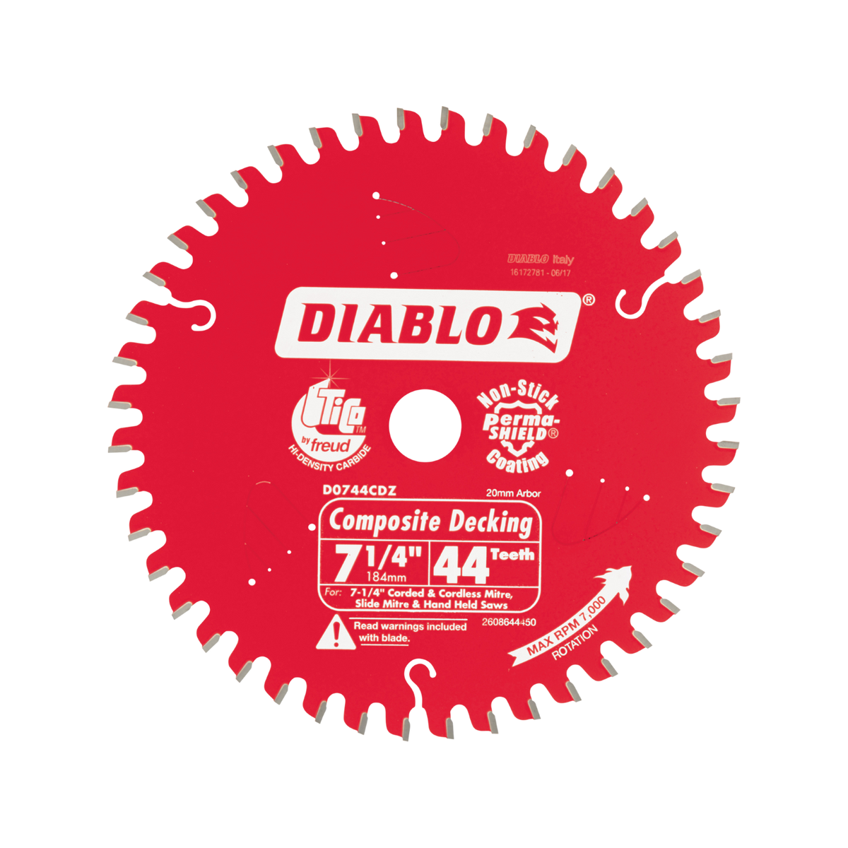 Diablo 184mm 44T Composite Decking Saw Blade