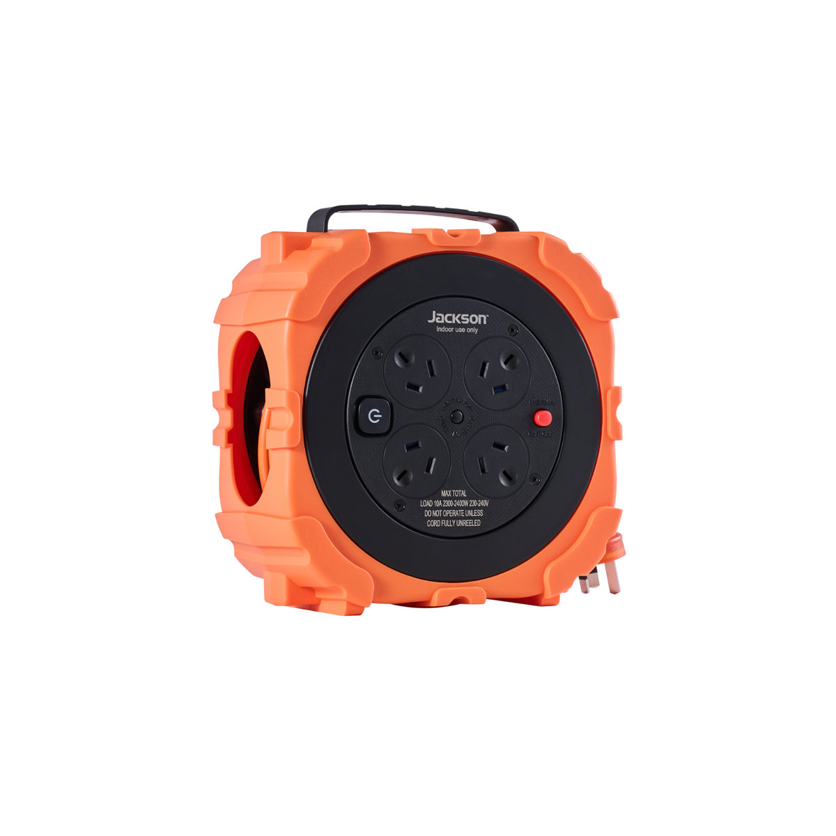 Jackson 10m Rugged 4 Outlet Extension Reel - Safety Shutters - Portable - SuperSaverAU - view 3