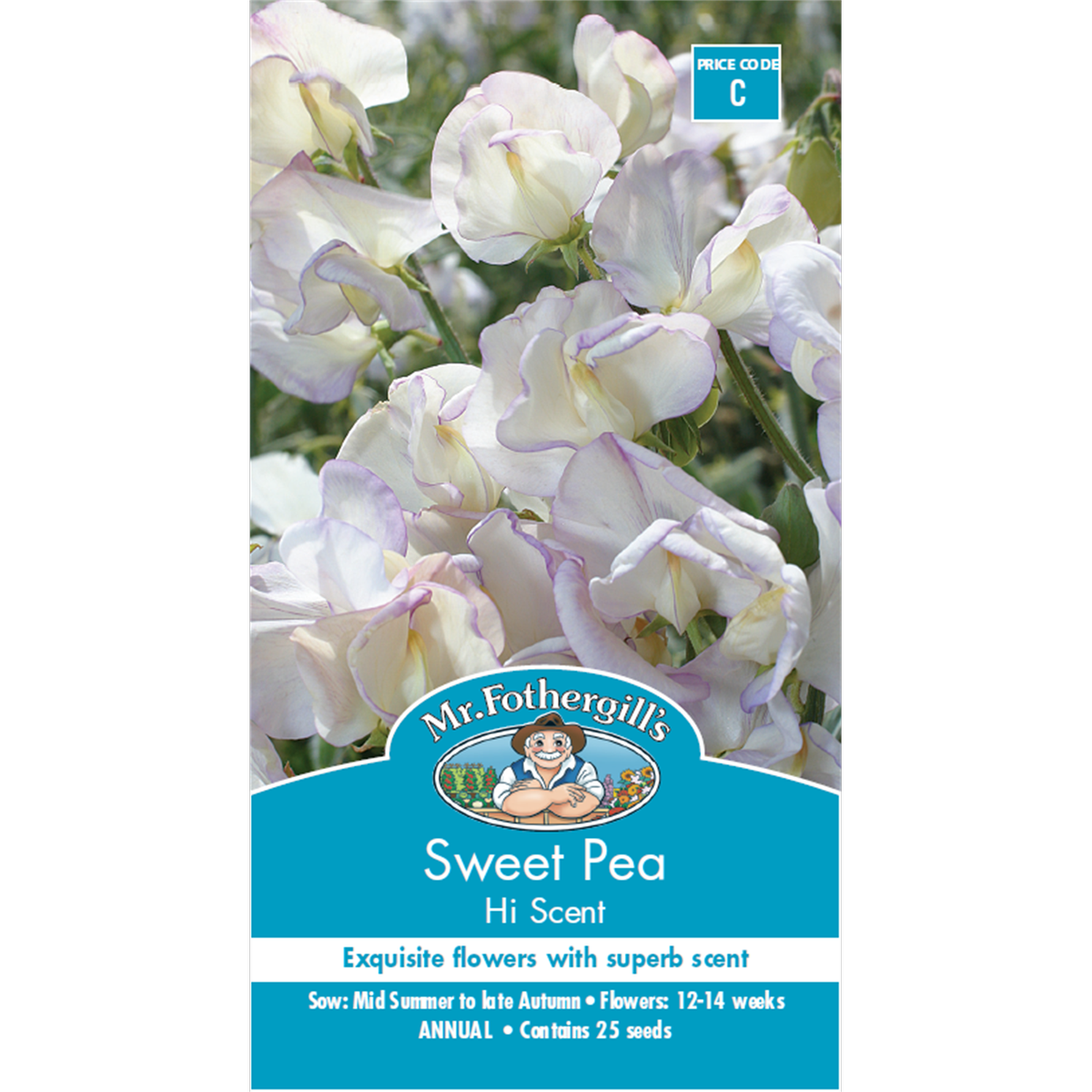Mr Fothergill Sweet Pea Flower Seeds 180cm Seeds Fragrant Climber - SuperSaverAU - view 1