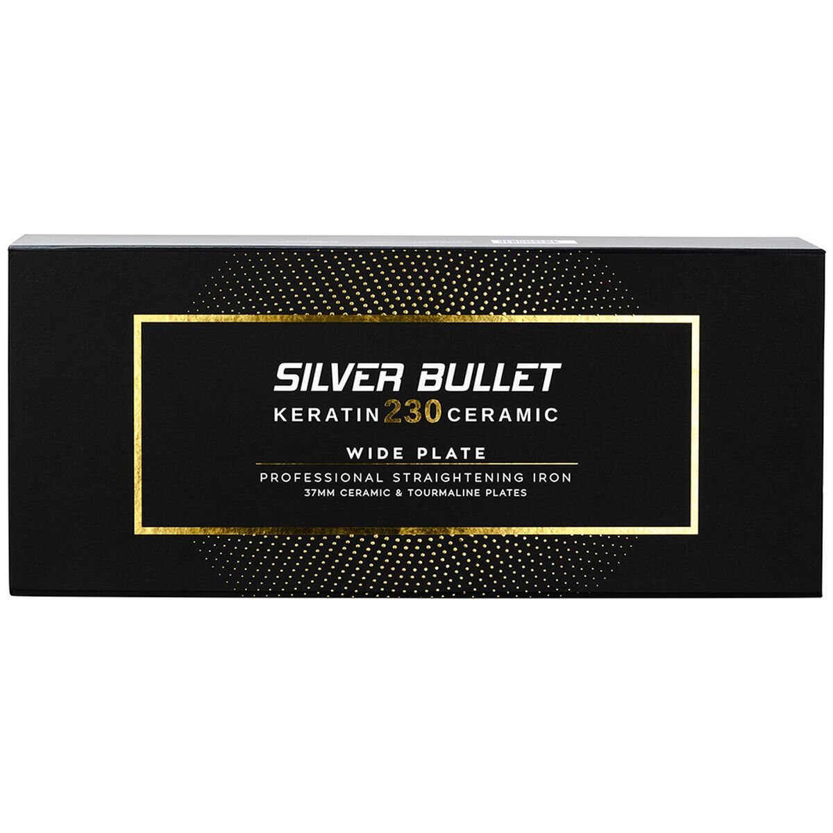 Silver Bullet Keratin 230 Wide Plate Straightener - 37mm Ceramic Tourmaline Floating Plates - 900424