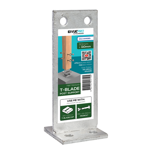 Vuepro Galvanised T Blade Support 110 x 110mm Each - SuperSaverAU - view 1