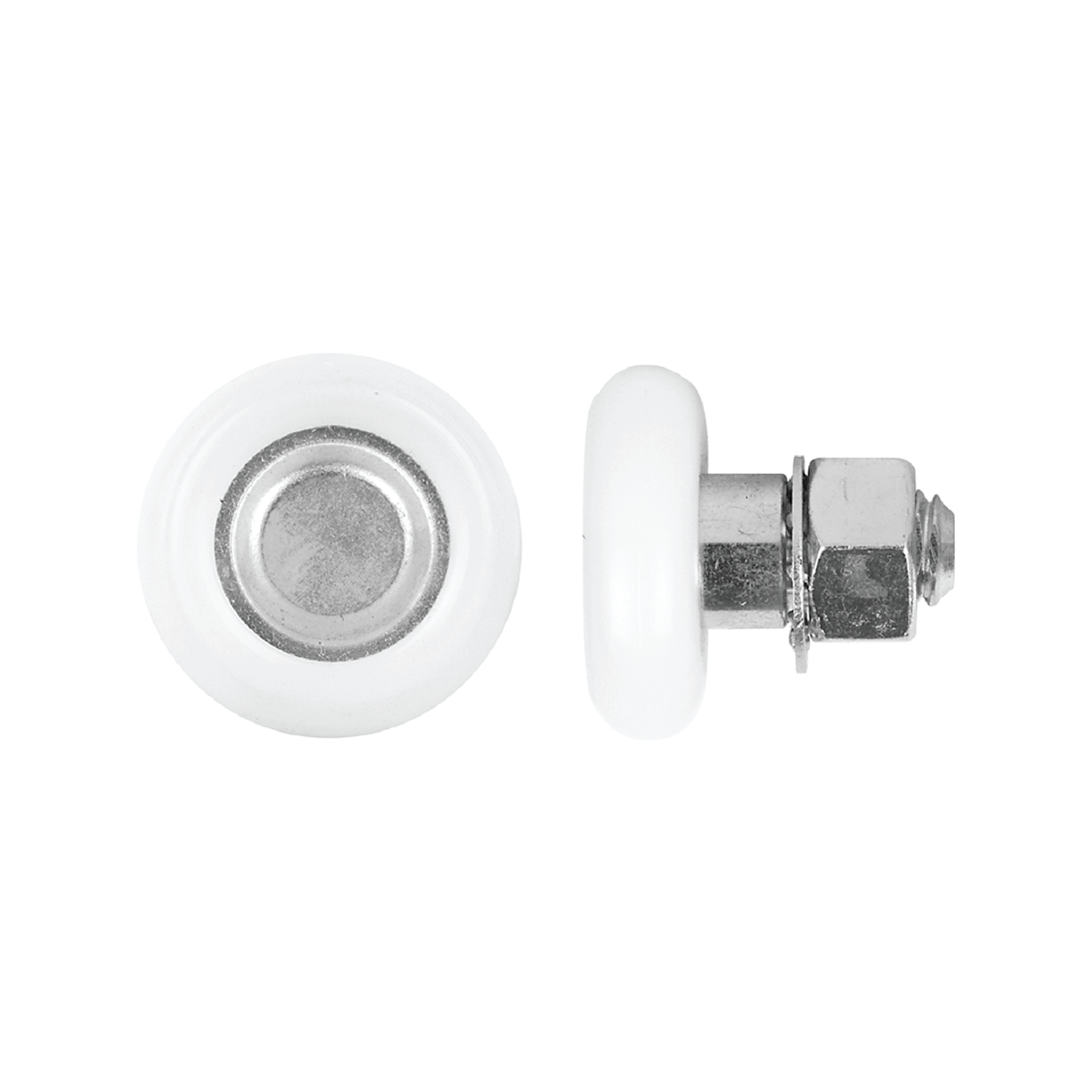 Rolltrak 29mm White Acetal Convex Roller with Threaded Stud - Patio Door