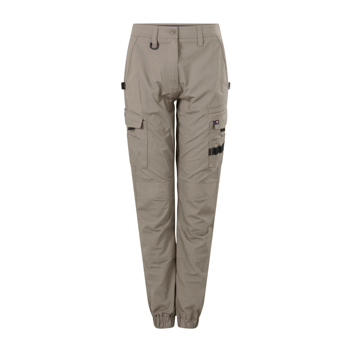 Citeco Women's Khaki Cuffed Cargo Ripstop Pant - Size 14, Stretch Cotton