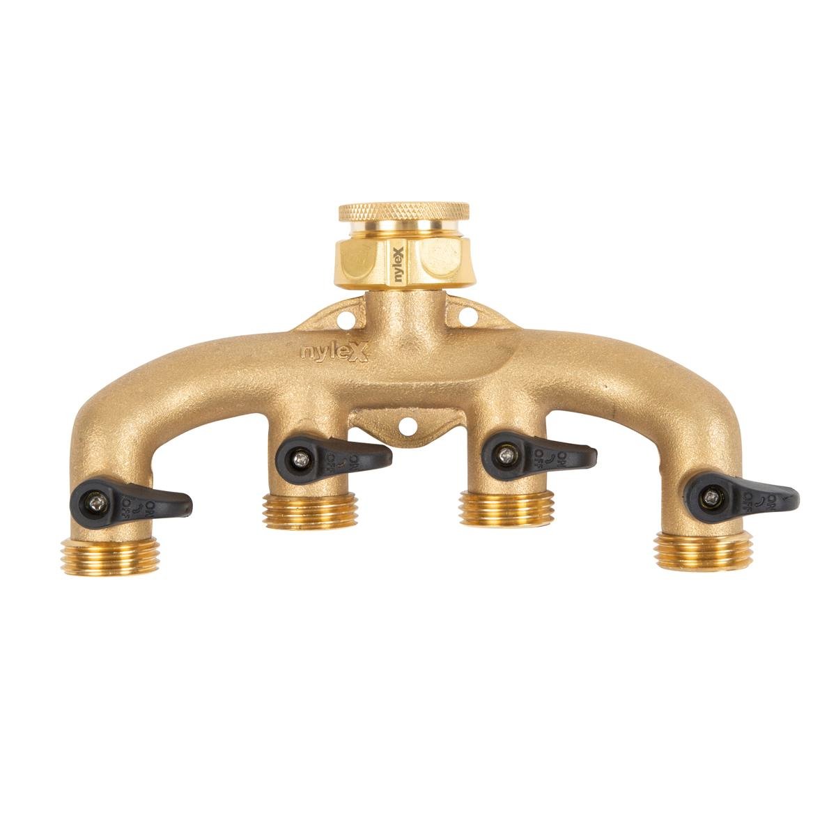 Nylex Brass 4 Way Tap Adaptor Manifold