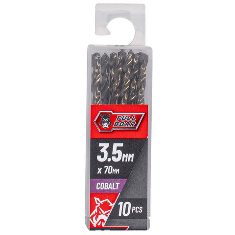 Full Boar 3.5mm M35 Cobalt Drill Bit 10 Pack
