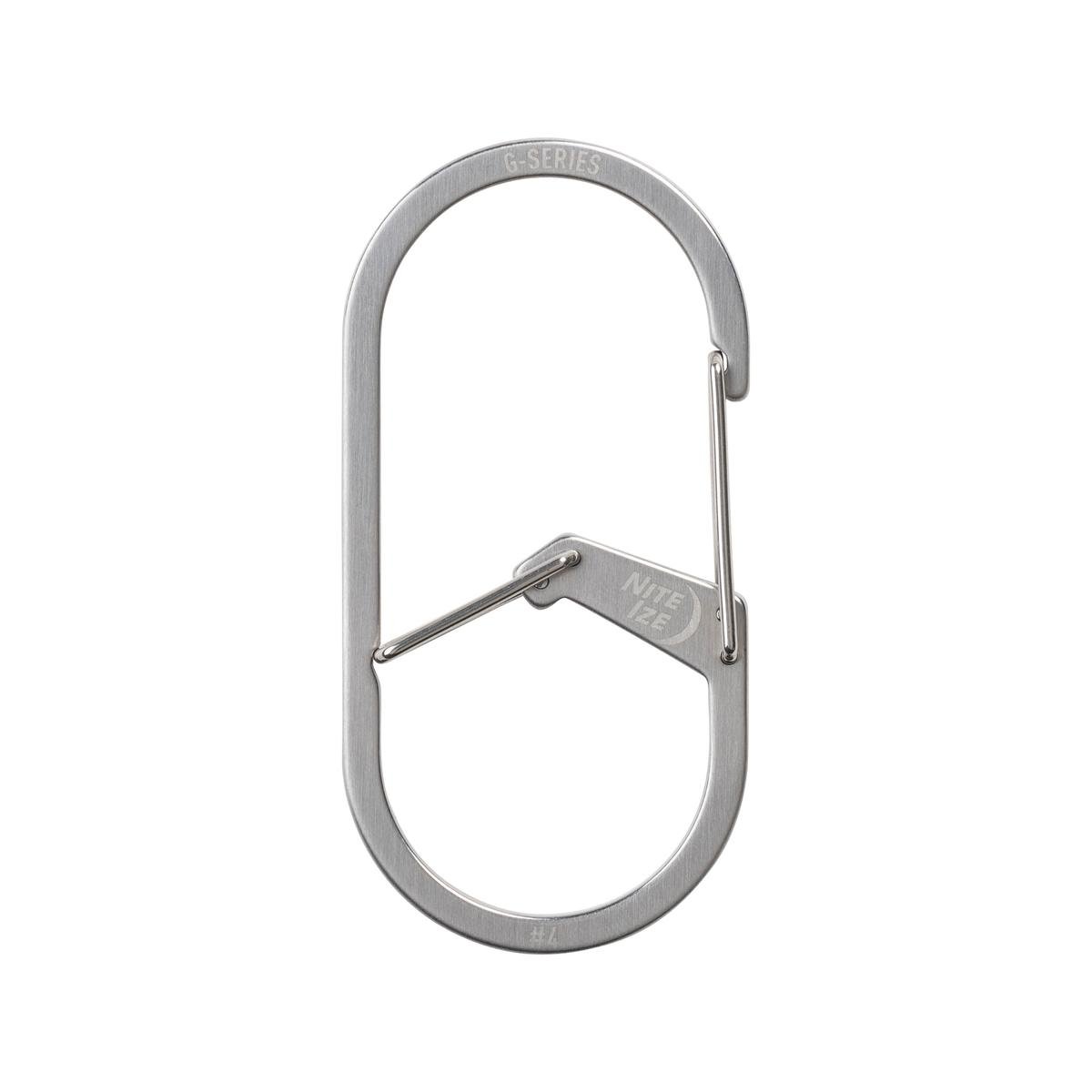 Nite Ize g Series Dual Chamber Carabiner 4 Stainless Steel - Secure Key Management - 38mm x 6.5mm x 76.2mm - SuperSaverAU - view 1