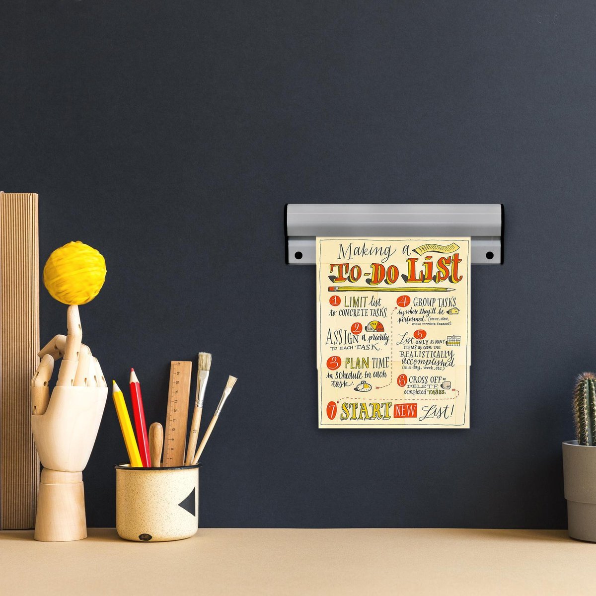 Hangman 6 Clip Strip Picture Hanger - 6 Strips - 153mm x 131mm - Brushed Aluminum - Easy Paper Glide - SuperSaverAU - view 3