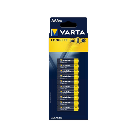 Varta Longlife AAA Alkaline Batteries - 10 Pack