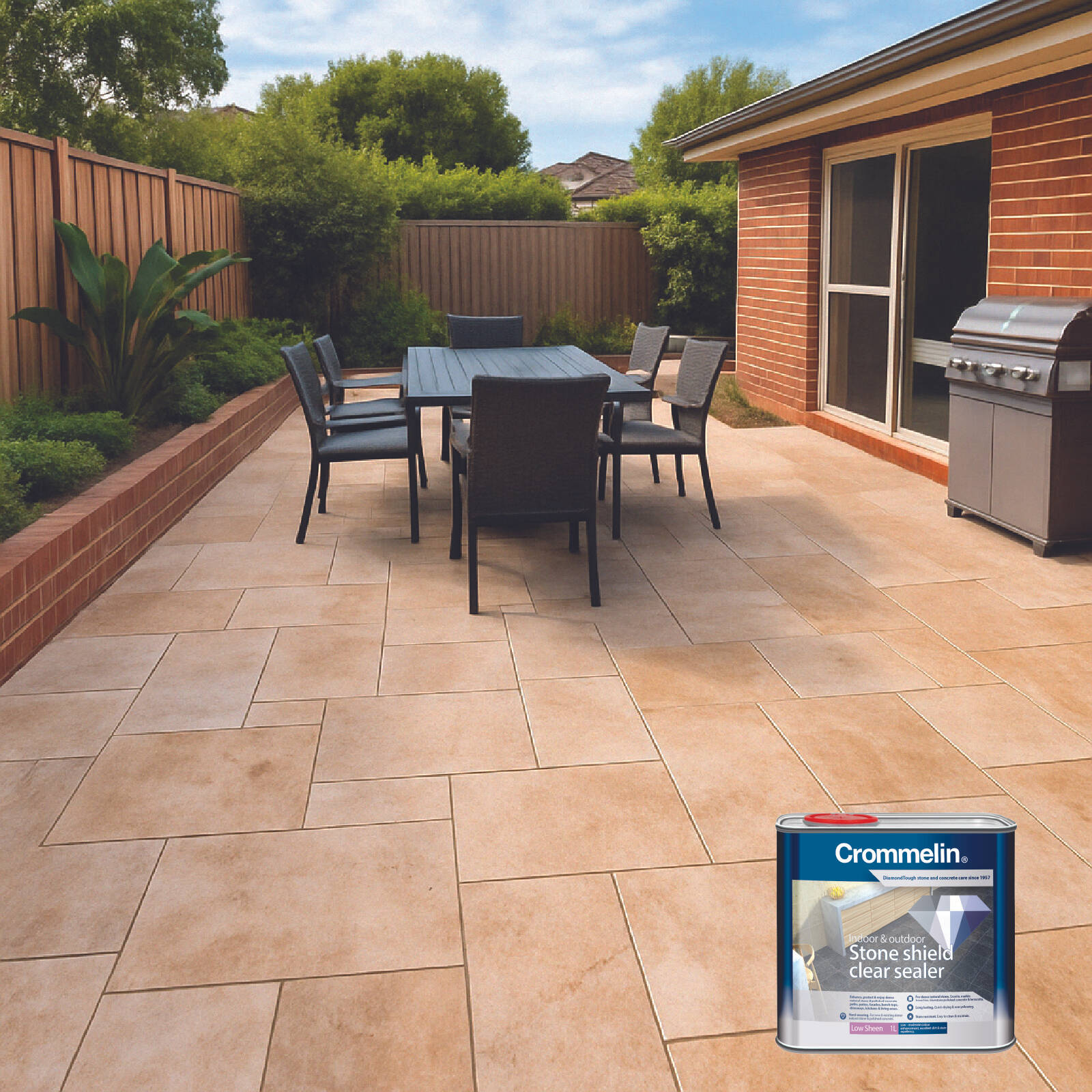 Crommelin DiamondTough Stone Shield Clear Sealer 3L - Waterborne Indoor & Outdoor