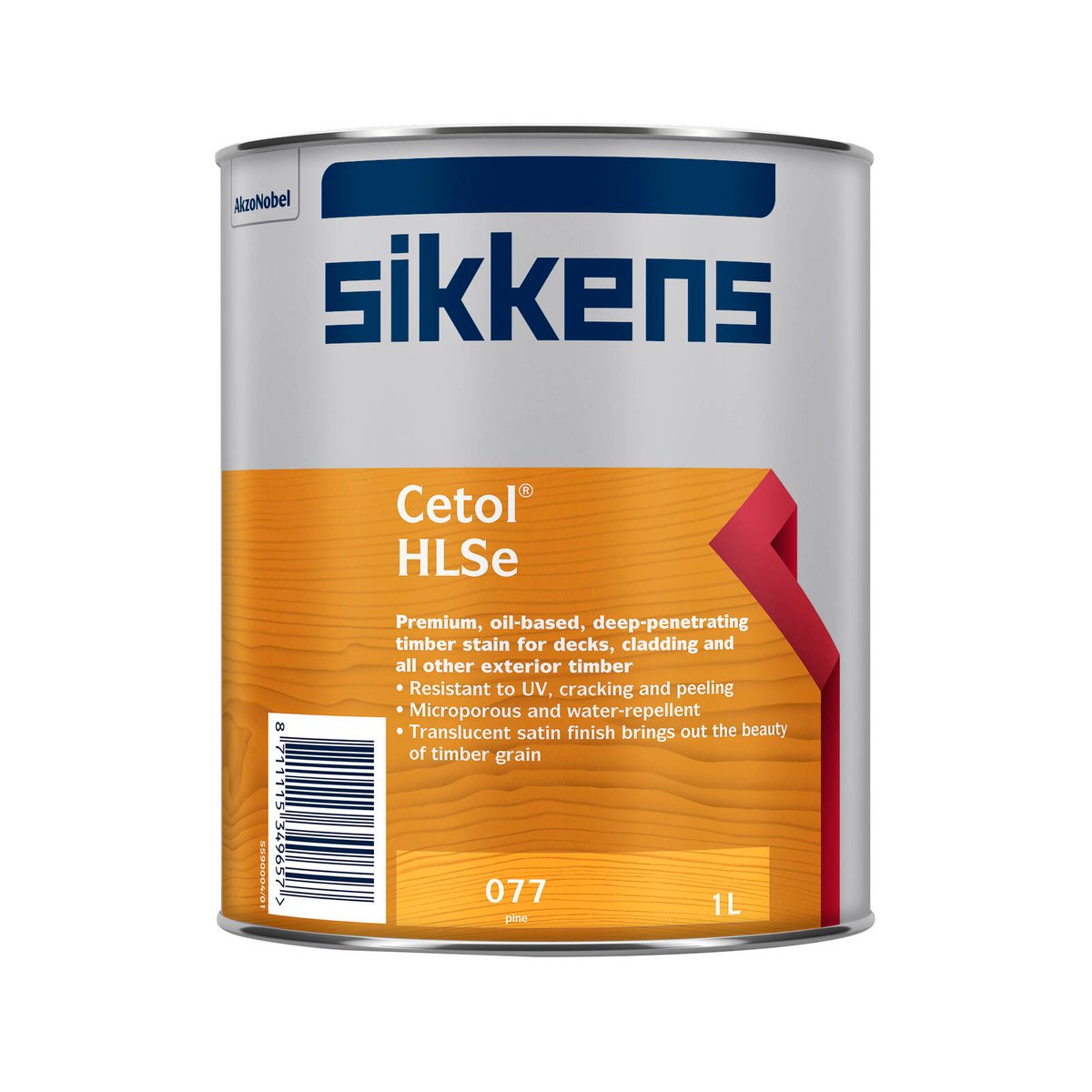 Sikkens Cetol HLSe Oil Based Timber Finish 1L Pine Satin UV Resistant