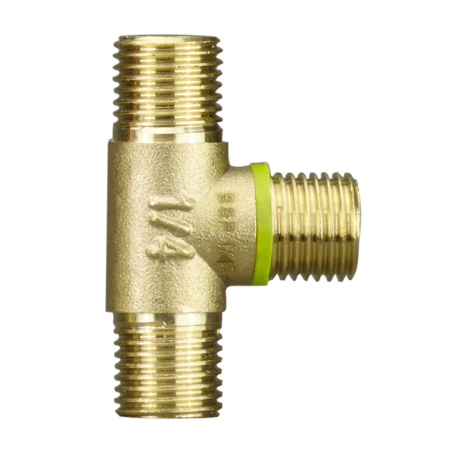PowerFit 1/4" BSP Male T Connector, Brass Air Tool Fitting