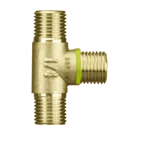 PowerFit 1/4" BSP Male T Connector, Brass Air Tool Fitting