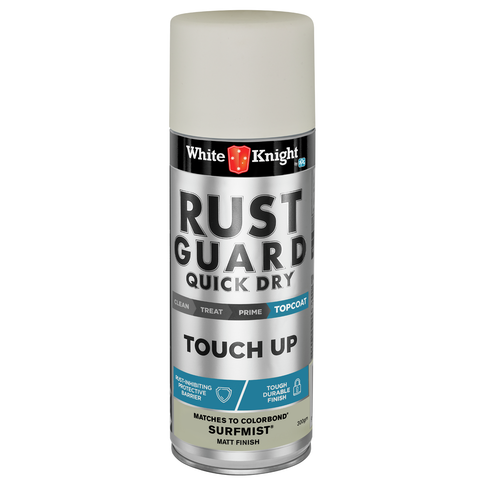 White Knight Rust Guard Surfmist Matt Touch Up Spray Paint 300g