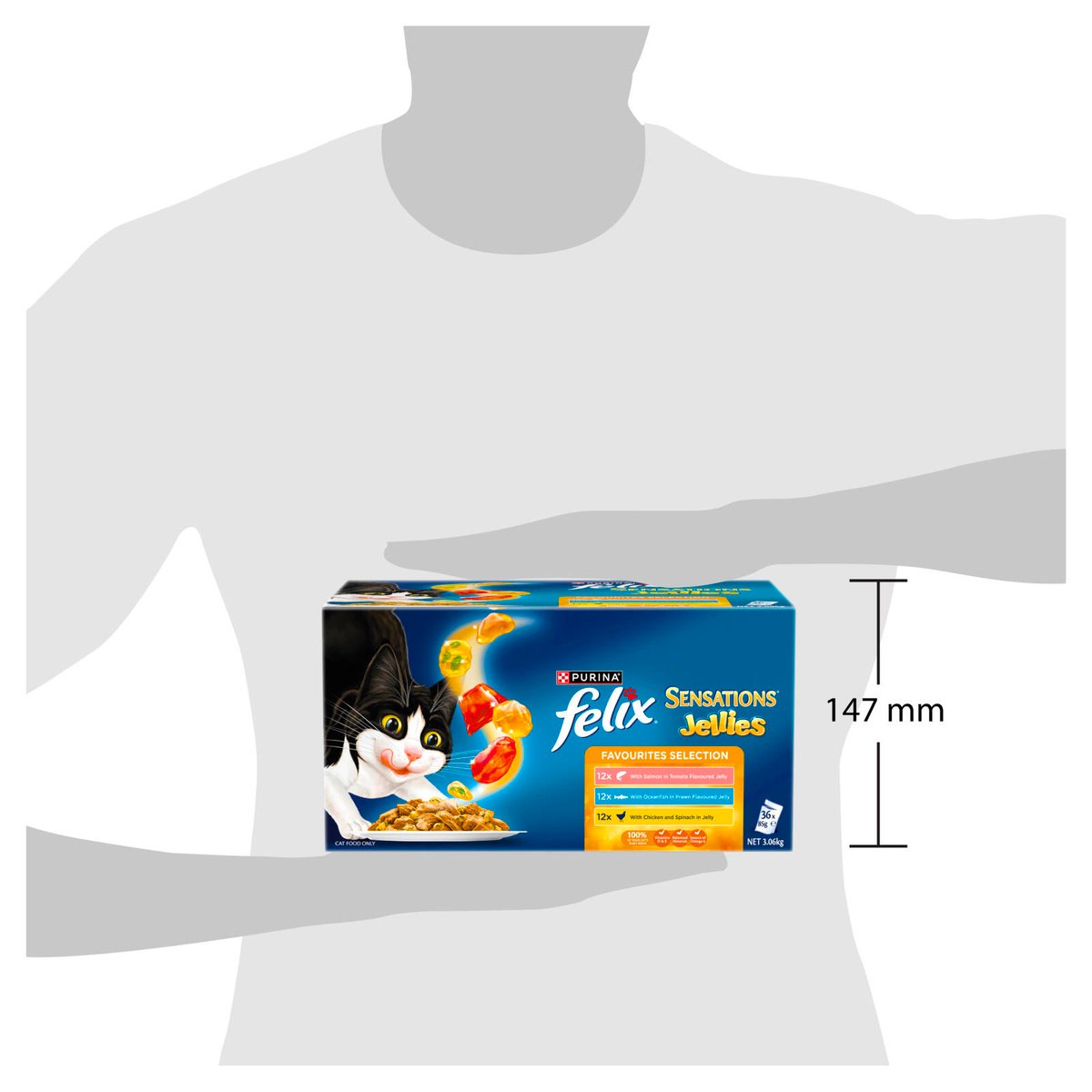 Felix Sensations Jellies Favourites Wet Cat Food 85g x 36 Pack - Complete Nutrition - SuperSaverAU - view 3