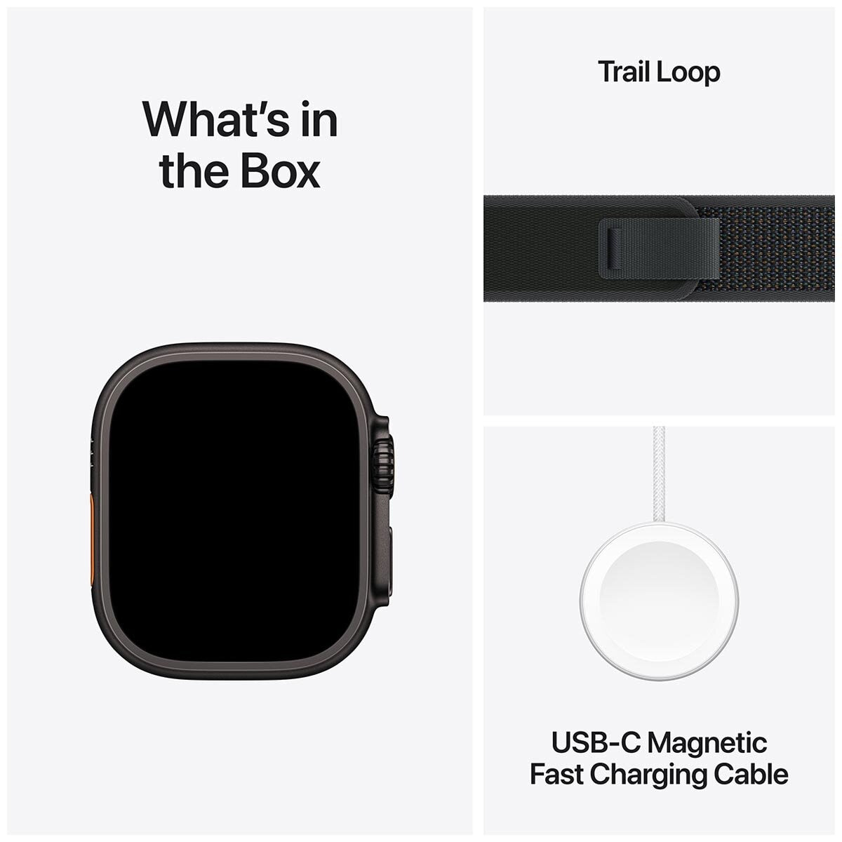 Apple Watch Ultra 2 GPS + Cellular 49mm Black Titanium Case With Black Trail Loop S/M - SuperSaverAU - view 9