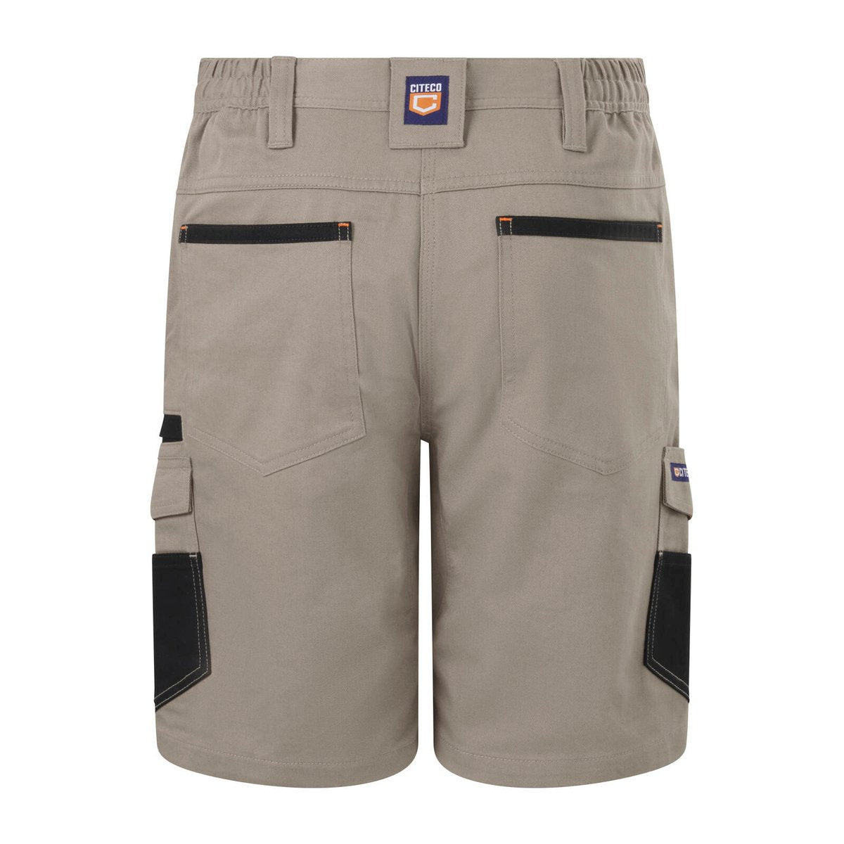 Citeco Women's Khaki Mid Shorts - Cotton Stretch Twill, Size 10