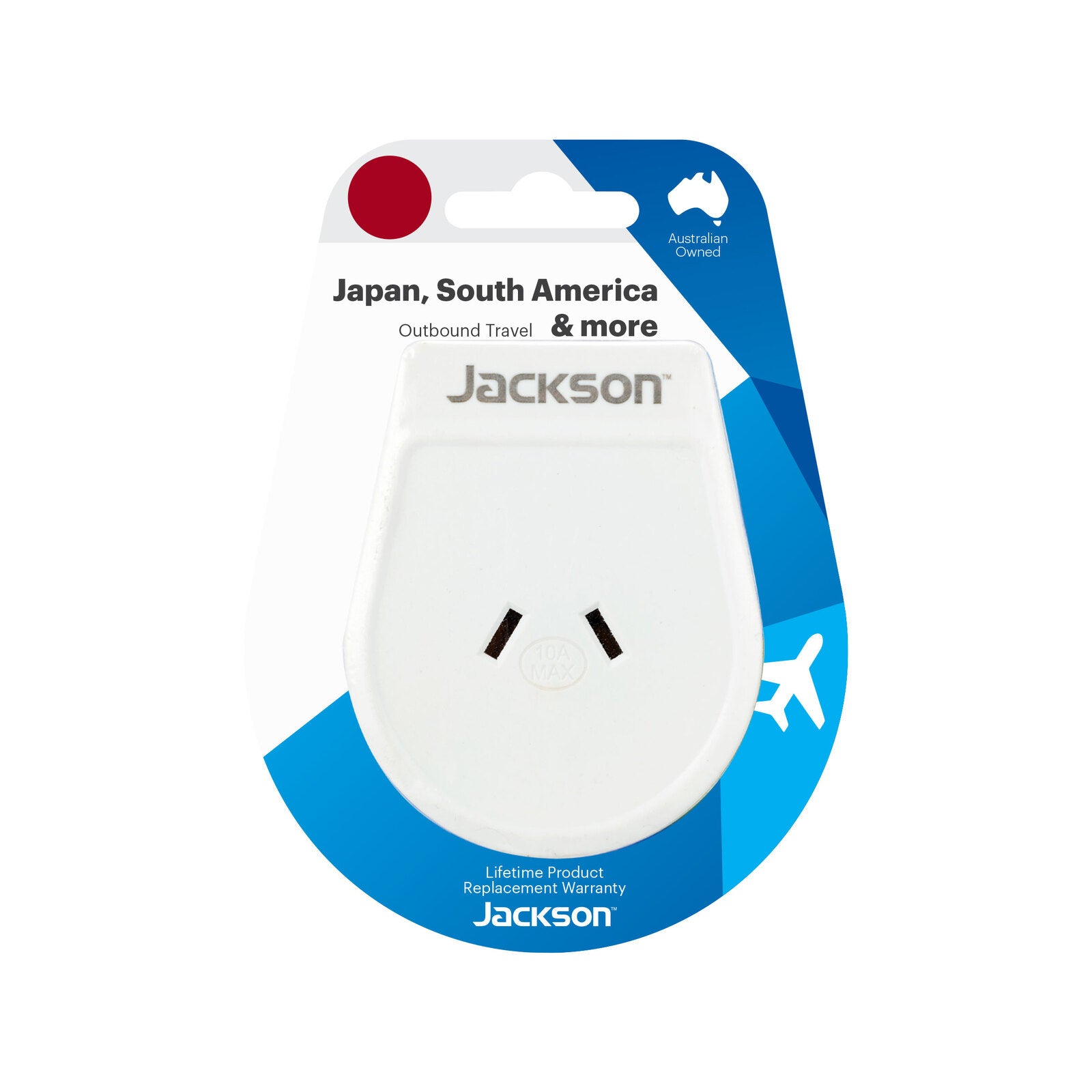 Jackson Japan, South America and More Outbound Travel Adaptor - 1 Outlet