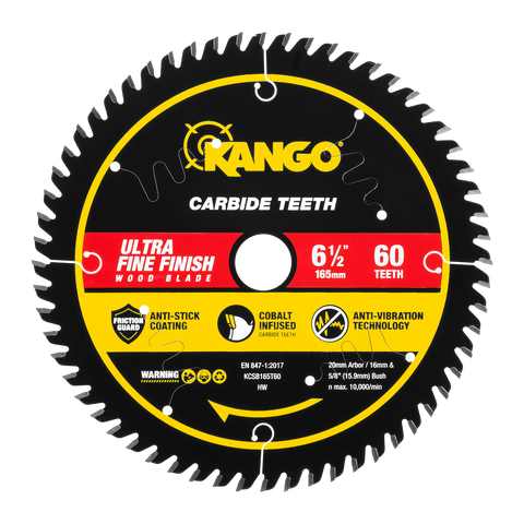 Kango 165mm 60T Wood Circular Saw Blade for Clean Cuts in Timber