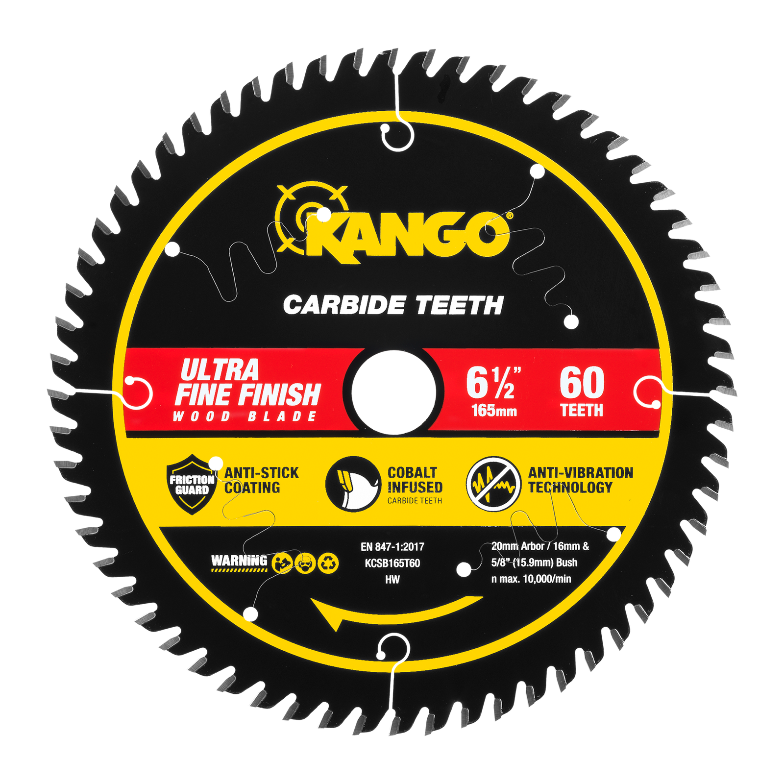 Kango 165mm 60T Wood Circular Saw Blade for Clean Cuts in Timber