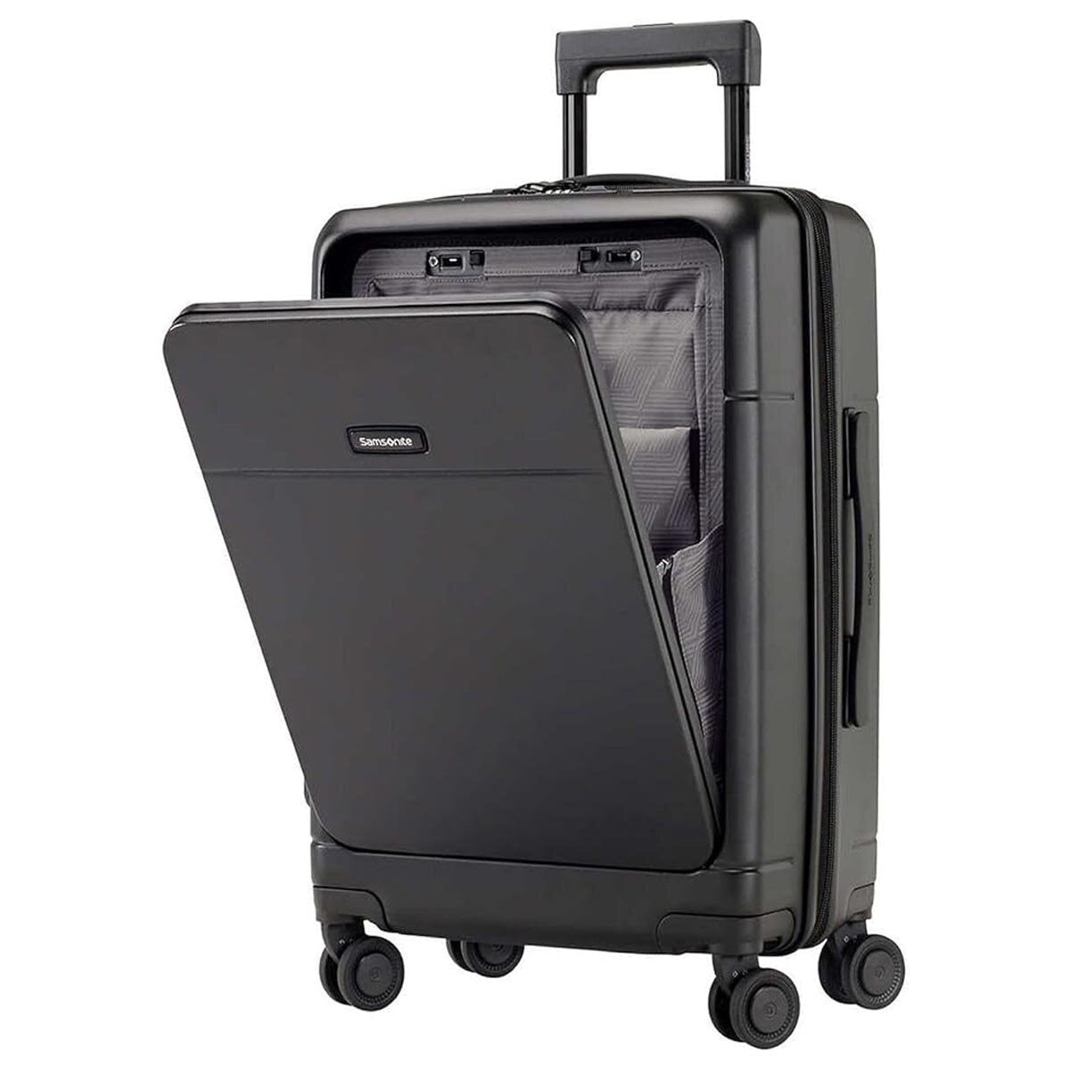 Samsonite Carry On Black with USB Port, TSA Lock, Dual Spinner Wheels, 3.5 kg - SuperSaverAU - view 1