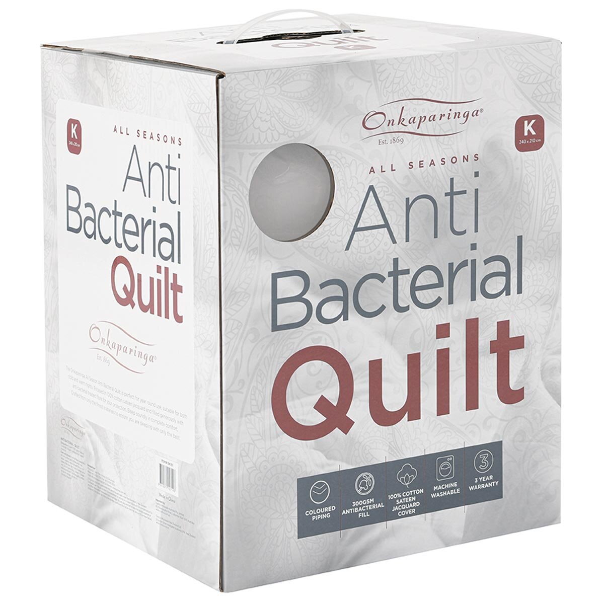 Onkaparinga All Season Anti Bacterial Quilt King - SuperSaverAU - view 5