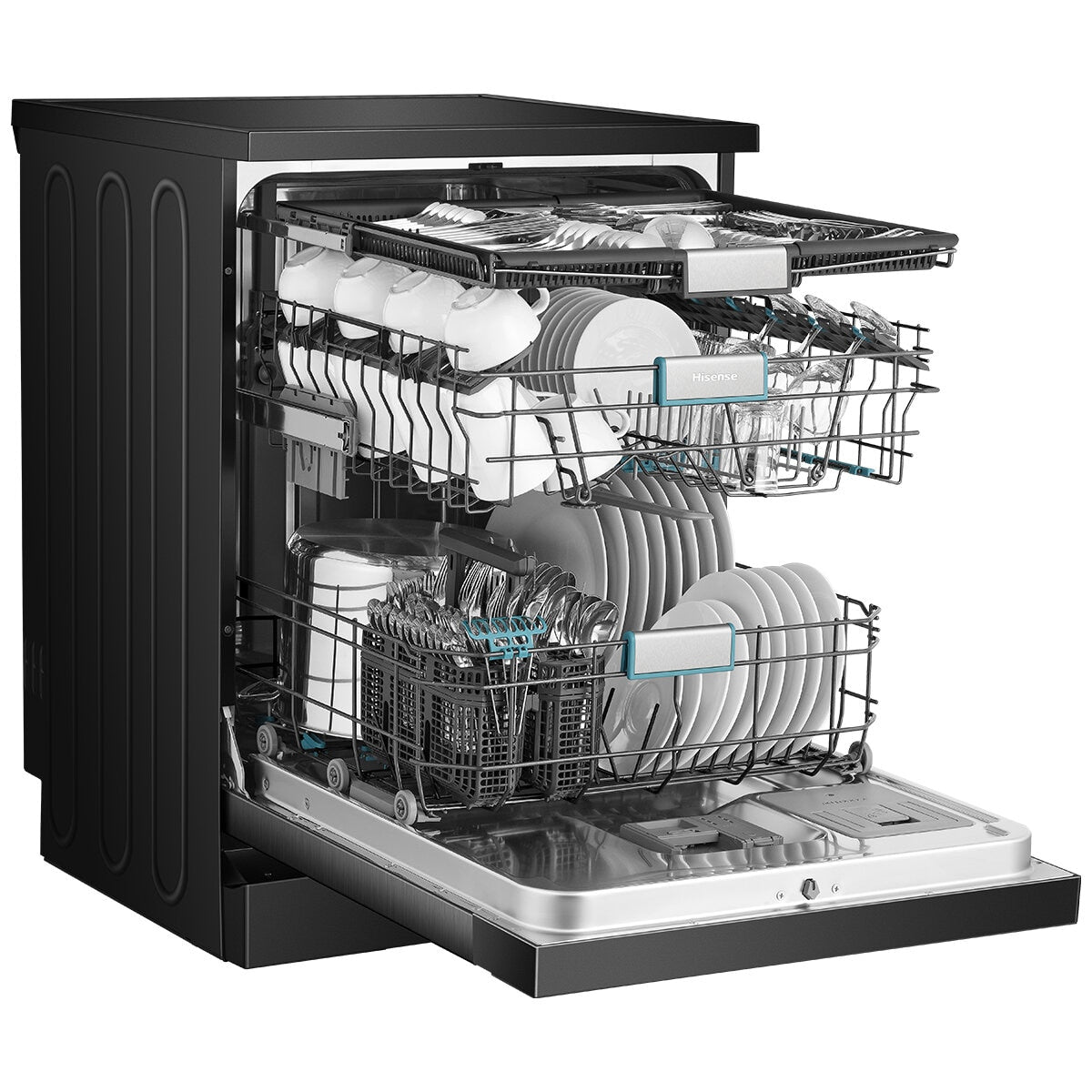 Hisense Dishwasher HSAP16FB 16 Place Setting - Efficient Cleaning and Spacious Capacity - SuperSaverAU - view 5