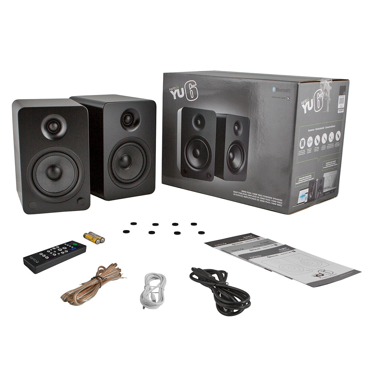 Kanto YU6 200W Powered Bookshelf Speakers Matte Black KO-YU6MB-I - SuperSaverAU - view 5