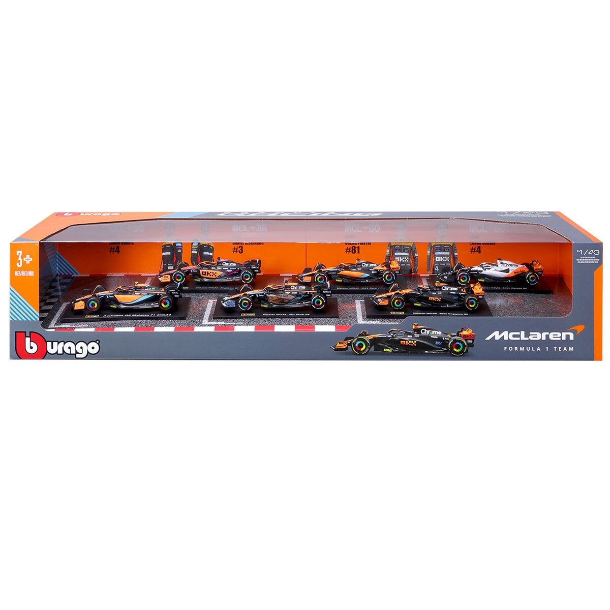 Maisto 1:43 Formula Racing Die Cast 6 Pack McLaren - SuperSaverAU - view 3