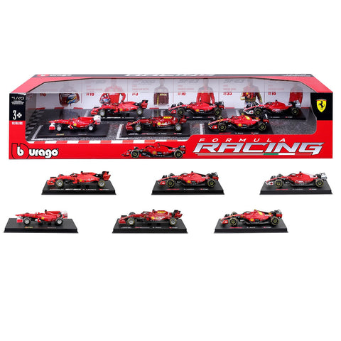 Maisto 1:43 Formula Racing Die Cast 6 Pack Ferrari - SuperSaverAU - view 1