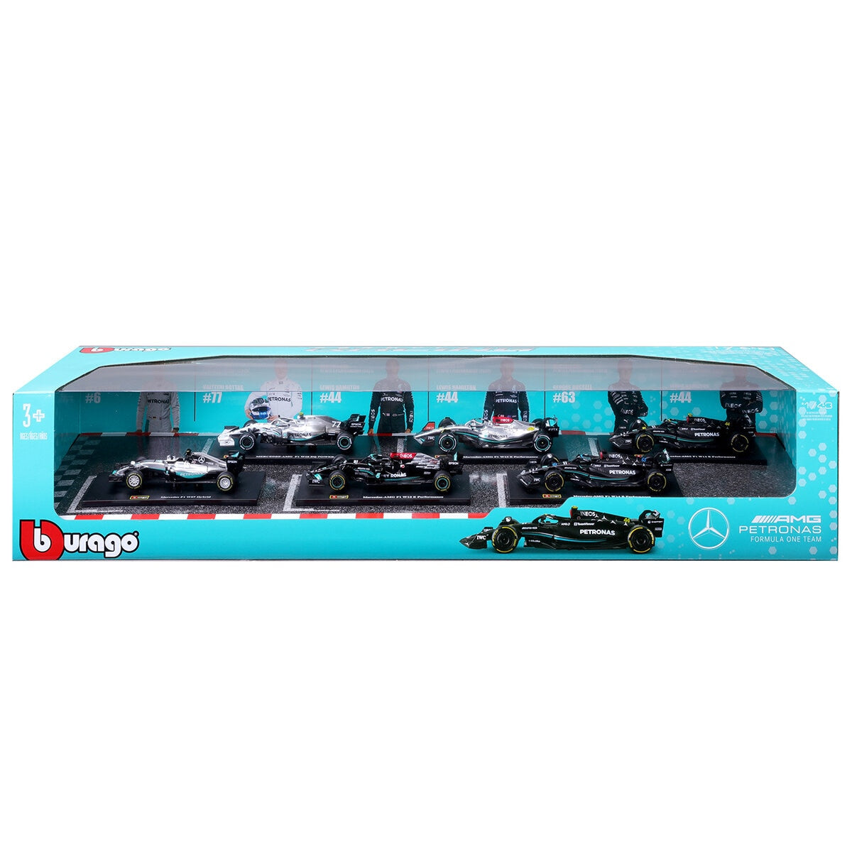 Maisto 1:43 Formula Racing Die Cast 6 Pack Mercedes Benz - SuperSaverAU - view 3