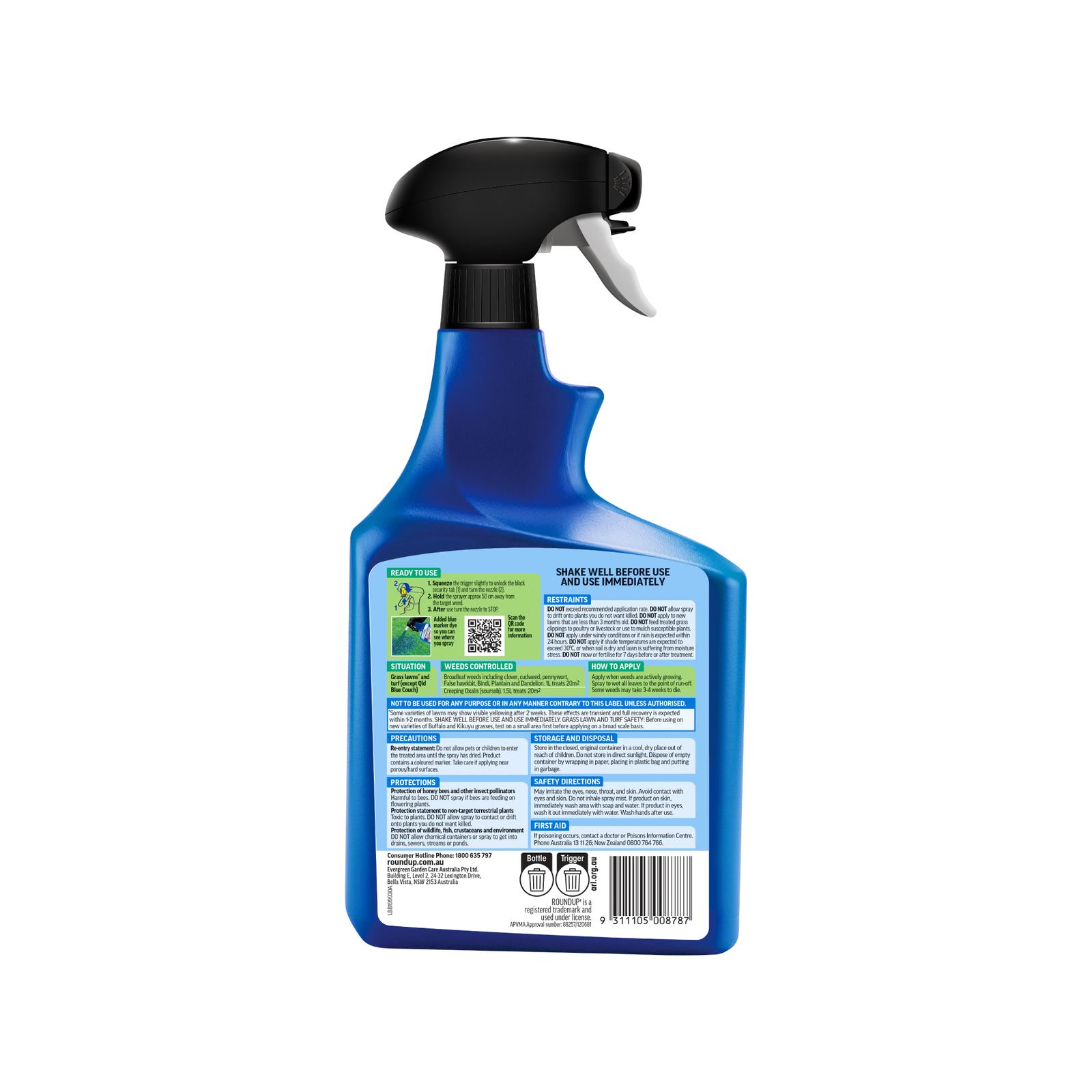 Roundup For Lawns 1L Ready To Use Selective Lawn Weedkiller